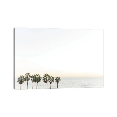 iCanvas Palm Trees California Beach Print by lovelylittlehomeco Canvas Print Wall Art