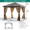 Gazebo Outdoor Canopy with Aluminum Frame & Weatherproof PVC Roof - 4 of 4