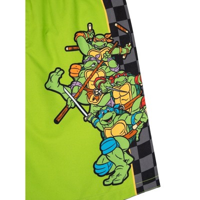 Teenage Mutant Ninja Turtles Little Boys Cosplay Rash Guard and Swim Trunks UPF 50+ Outfit Set Green 5-6 — фото 4
