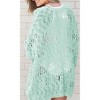 Imily Bela Women's Bohemian Style Cardigan Sweater, Loose Crochet Cardigan Jacket - 2 of 4