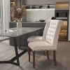 Emma and Oliver Upholstered Rolled Back Parson's Chair with Nailhead Trim & Finished Frame with Plastic Floor Glides - 2 of 4