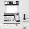 Bacati - Dots Stripes Black/White 6 pc Crib Bedding Set with Long Rail Guard Cover - 3 of 4