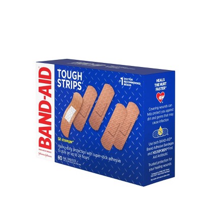 Band-Aid Tough Strips Heavy Duty Super Stick Adhesive Bandages - 60ct_5