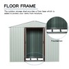 6ft x 5ft Outdoor Metal Storage Shed Lockable Sliding Doors Floor Frame Waterproof Tool Storage House, White - 2 of 4
