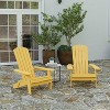 Merrick Lane Set of 2 Poly Resin Folding Adirondack Lounge Chair - All-Weather Indoor/Outdoor Patio Chair - 2 of 4