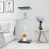 VYNXARIA Black Standing Glass Bookshelf with 3 Shelves, One Door: Ideal for Multiple Spaces - 4 of 4