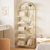 Garvee Bookshelf 6 Tier Arched Bookcase 81.7in Tall Display Racks Geometric Open Storage Shelf Unique Book Rack Metal Frame Large Modern Book Shelf - 3 of 4