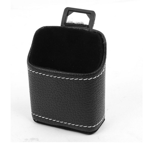 Unique Bargains Auto Car Storage Holder Mobile Phone Faux Leather Pocket Bag  Black 3.5 X 2.6 X 1.4 : Target