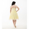 Unique Vintage Women's Hollie Swing Dress Yellow - 3 of 4