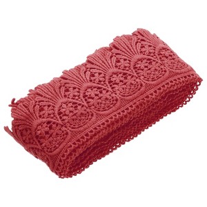 Unique Bargains Cotton Vintage Hollow Lace Decorative Ribbon Trim 4.8 Yards x 3 Inch - 1 of 3