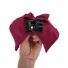 Unique Bargains Women's Fashion Bow Faux Pearl Hair Clips 1 Pc - 3 of 4