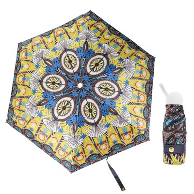 Unique Bargains Compact Umbrella Windproof Folding Lightweight for Travel