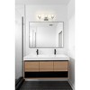 Analia 3-Light Vanity Bath Light - Elegant Steel Frame with Clear Textured Glass Shades - 4 of 4
