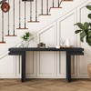 Lyngins 66" Minimalist Console Table – Extra-Wide Top, Real Wood Veneered Entryway Table with Open Under-Table Storage, Sofa Table Behind Couch - 2 of 4