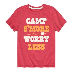 Boys' - Instant Message - Camp Smore Worry Less Short Sleeve Graphic T-Shirt - 1 of 4