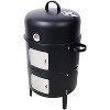 NicBex 16/17" 3-In-1 Steel Charcoal Smoker,2-Tier Vertical BBQ Grill Smoker with Bulit-in Thermometer,Air Vent&2 Access Doors,Idea for Paties,Backyard - 3 of 4