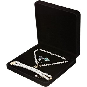 Velvet Jewelry Set Box, Velvet Gift Box for Bracelet Necklace Earring Ring - 1 of 4