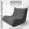 Modern Accent Chair – Comfy Upholstered Armchair with High-Density Cushion & Plush Foam – Stylish Sofa Chair for Living Room or Bedroom - Teddy Gray - 2 of 4