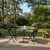 FurnitureR Folding Table and 4 Chairs Set, PP Tabletop with Metal Frame, Portable Foldable Dining Table Chair Set for Indoor Outdoor Party Camping - 4 of 4
