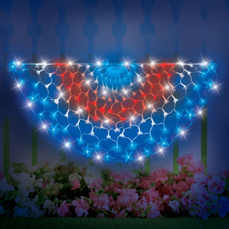 Collections Etc LED Lighted Patriotic 4-Foot Long Bunting NO SIZE, 2 of 3