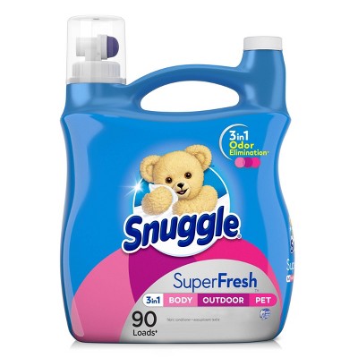 Snuggle Plus Super Fresh Liquid Fabric Softener, Spring Burst, 95 fl oz , 90 Loads