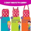 Bentology Convertible Soft Pink Corgi Insulated Durable Lunch Bag For Kids - Adjustable Straps Convert to Backpack, Shoulder Bag or Lunch Box - 3 of 4
