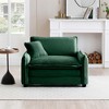 Comfortable Corduroy Deep Seat Single Sofa with Pillow, Ideal for Living Room, Bedroom, or Club - 2 of 4