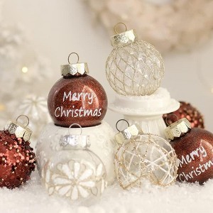 30ct Christmas Tree Ornaments Set - Multi-Size Shatterproof Plastic Xmas Balls, Decorative Hanging Decor - 1 of 4