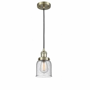Bell - 1 Light Cord Hung Mini Pendant In Industrial Style-10 Inches Tall and 5 Inches Wide - 1 of 1