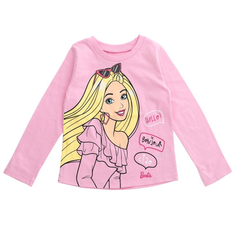 Barbie Girls 3 Pack T-Shirts Toddler to Big Kid , 3 of 9