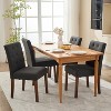 Upholstered Dining Chairs Set of 2, Modern Fabric Kitchen Side Chairs with Sturdy Wood Legs - 4 of 4