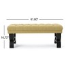 41'' Ottoman Bench With Half-Circle Legs,Upholstered Benches,Footstool Ottoman Furniture,Entryway Benches,Shoe Changing Bench-Cuddlewood - 3 of 4