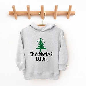 The Juniper Shop Christmas Cutie Tree Glitter Toddler Graphic Hoodie - 1 of 3