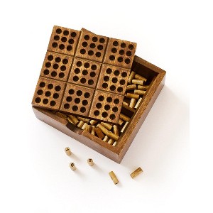 Matr Boomie Sudoku Wooden Peg Game - Hand Carved Wood - 1 of 2