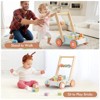 ROBOTIME Wooden Baby Walkers Push Toys for Baby 10 Month +, Adjustable Push & Pull Learning Walker Activity Toys,Blue,14.1''*11.2''*16.9'' - 2 of 4