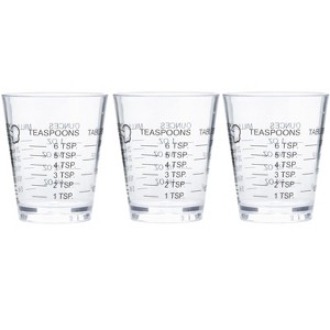 Chef Craft 1oz Plastic Measuring Cup Shot Glass Measurer - Measure in Oz, Tsp, Tbsp or mL - 1 of 4