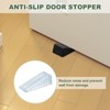 Unique Bargains ABS Wedge Anti-Slip Stripe Mini Floor Mount Door Stoppers 2 Pcs - 3 of 3