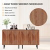 Lirago Modern Sideboard with 4 Doors and Metal Legs-Versatile Storage Cabinet for Home 59.06"Lx13.78"Wx31.5"H - 4 of 4