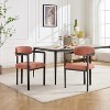 QingMoon Modern Dining Room Chairs Set of 2, Upholstered Kitchen Dining Room Chairs, Side Chairs with Upholstered Boucle and Metal Legs - 2 of 4