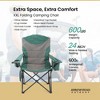 Arrowhead Outdoor XXL Folding Padded Camping Chair w/Cup & Wine Holder, Armrest Cooler, Support up to 600 lbs (Forest Green) - 2 of 4