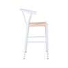 Meridian Furniture,Beck Beige Hand Woven Rope Stool, Set of 2 - 4 of 4