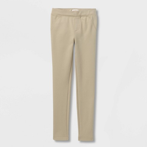 Khaki jeggings womens best sale