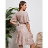 LXT-Maternity Dresses Casual Flared A Line Swing Ruffle Midi Dress - 4 of 4
