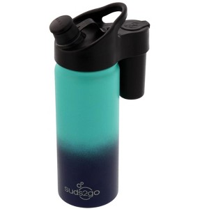Suds2Go Portable Stainless Steel Water Bottle & Hand Wash System, Double-Walled, Leakproof - Ocean Ombre (20oz) - 1 of 4