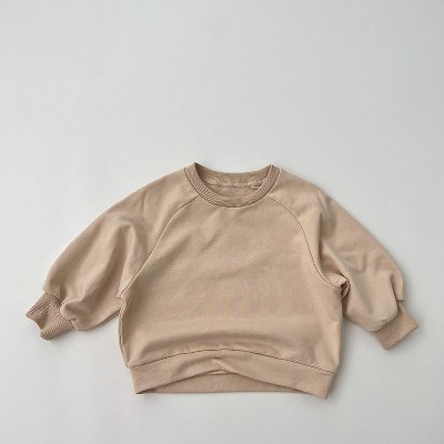 MyKids-Usa Baby Solid Color Long Sleeve Pullover Crewneck Hoodies