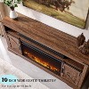 SinCiDo Fireplace TV Stand for 75" TV  w/ Fireplace & Sliding Barn Door, w/ Remote Control, 3D Flame, Fire Place TV Stands for Living Room - 2 of 4