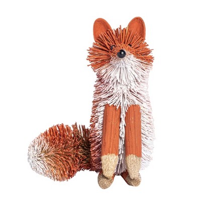 Transpac Natural Fiber 3 in. Multicolor Spring Bottle Brush Fox