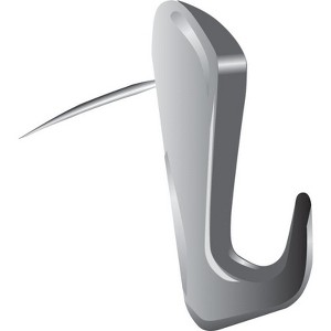 Hillman WallBiter Brass-Plated Silver Small Picture Hook 45 lb 4 pk (Case of 10) - 1 of 1