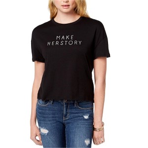 Carbon Copy Womens Make Herstory Basic T-Shirt, Black, X-Large - 1 of 1