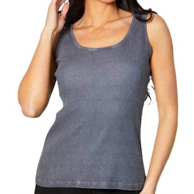 Women's OIL-WASHED BRA-FRIENDLY TANK TOP - ANGEL
